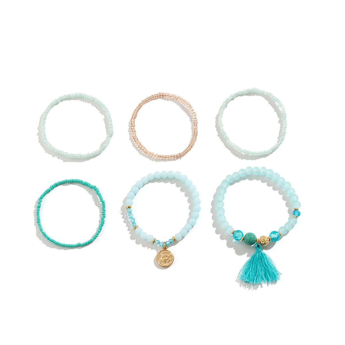Wholesale Crystal Bead Alloy Bracelet